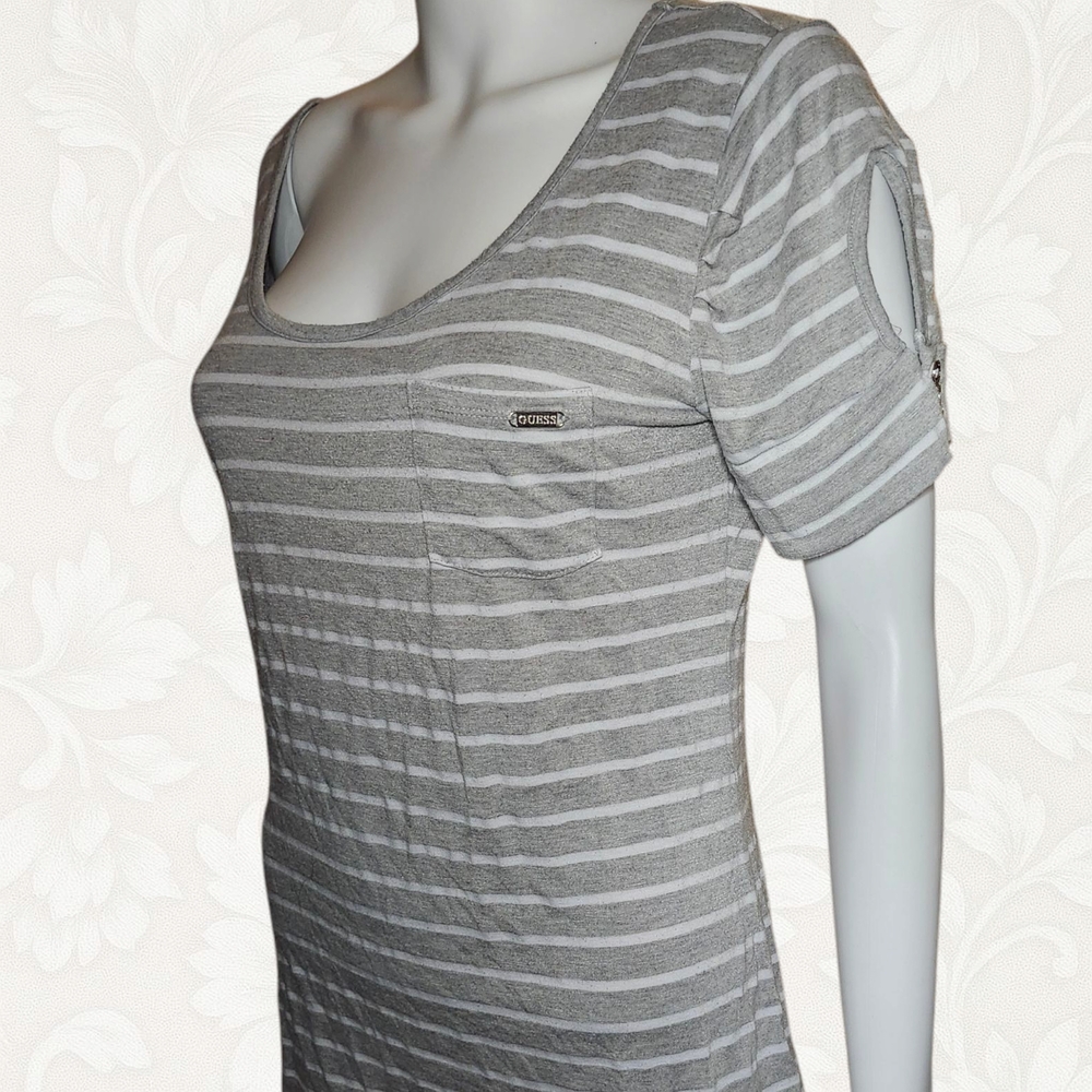 Gray Striped Women's Top